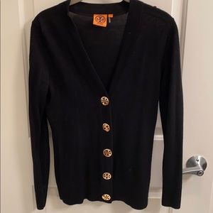 Tory Burch Merino Wool Cardigan Black Size XS